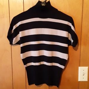 Inc large mock neck short sleeve sweater